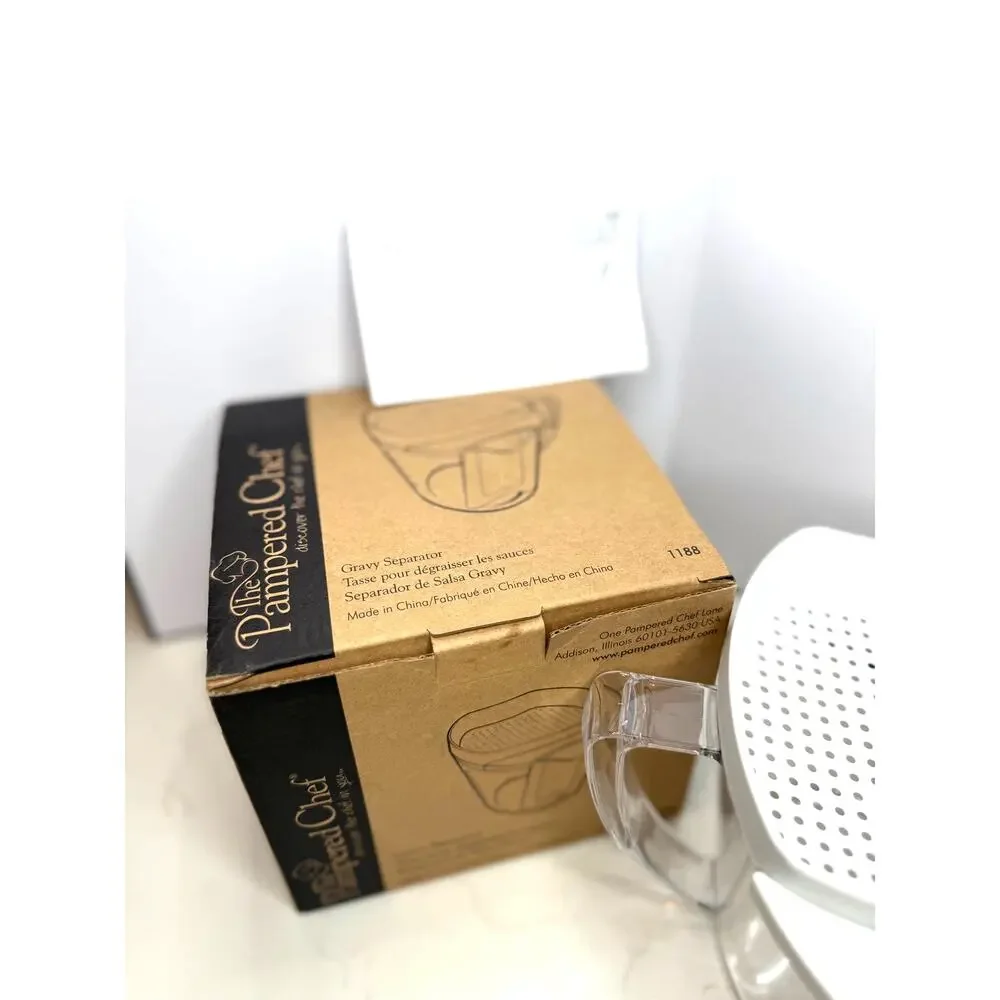 3-Piece Pampered Chef Gravy Separator #1188 Instructions and Recipes